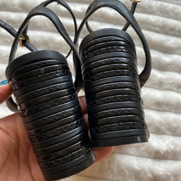 Aldo Black Strappy Heels - Picture 5 of 10